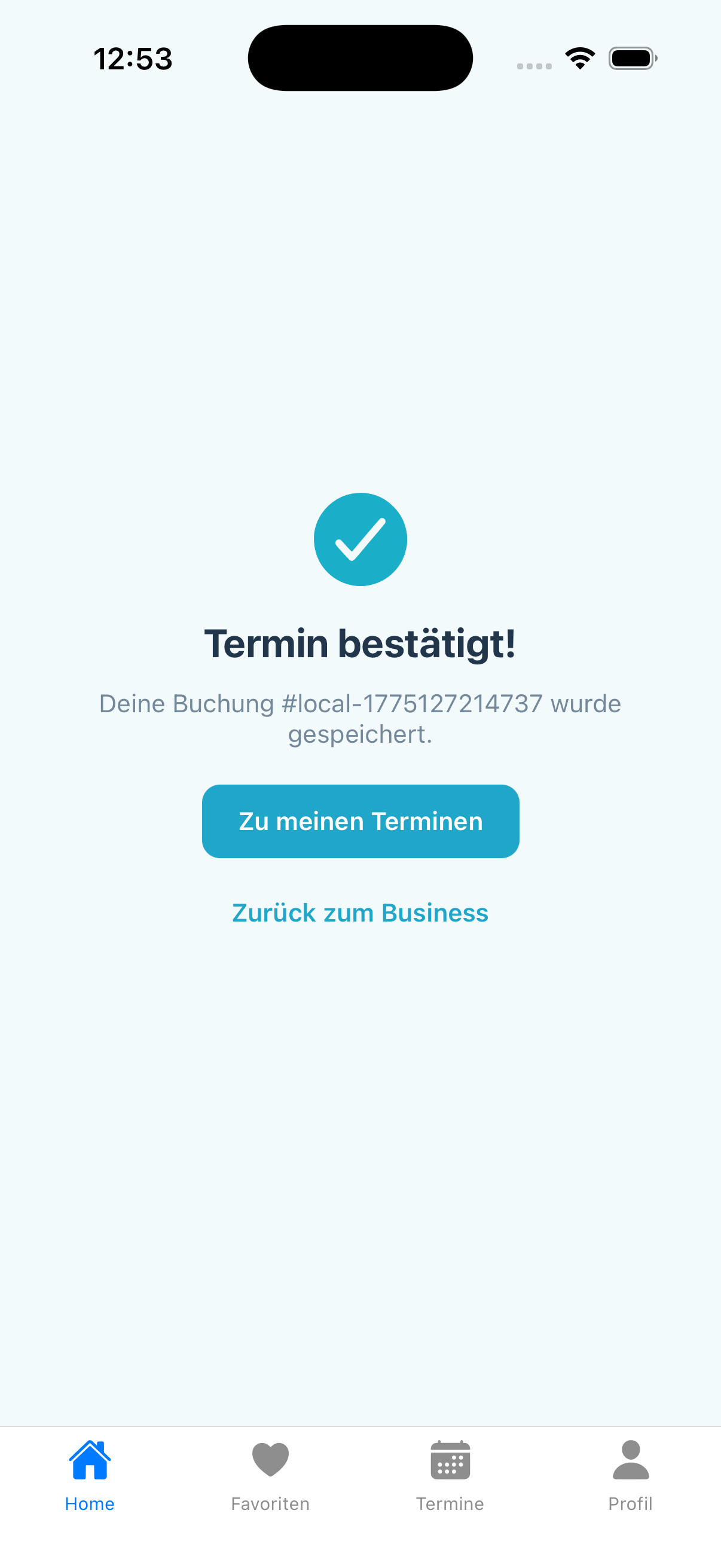 Easytermins App Screen